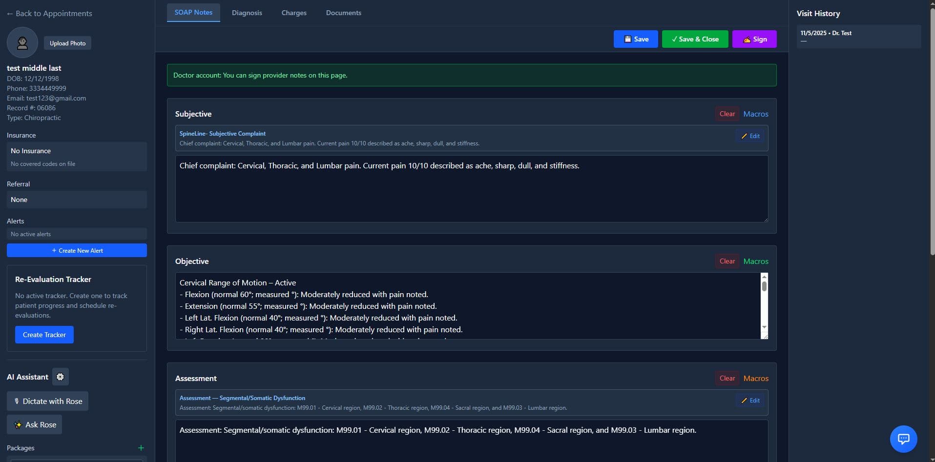 Start Visit / SOAP Notes - Image 1